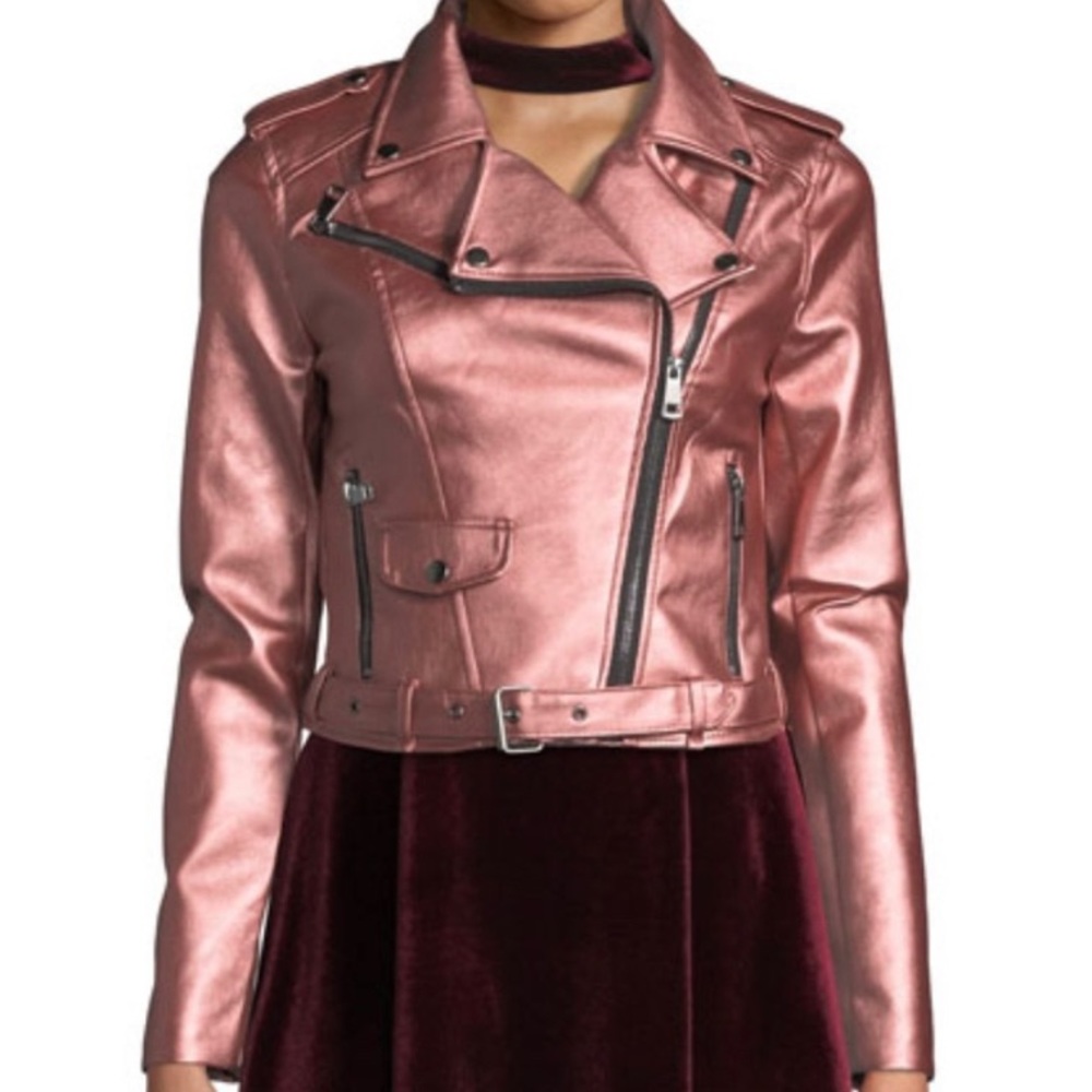 Pink Moto Leather